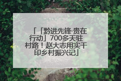 「黔进先锋·贵在行动」700多天驻村路！赵大志用实干印乡村振兴记