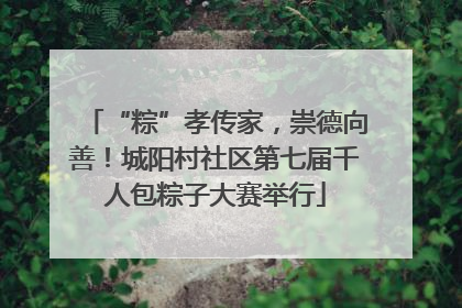 “粽”孝传家，崇德向善！城阳村社区第七届千人包粽子大赛举行