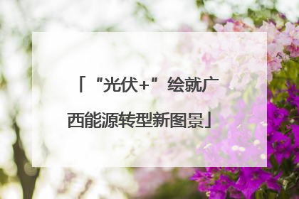 “光伏+”绘就广西能源转型新图景