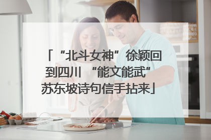 “北斗女神”徐颖回到四川 “能文能武”苏东坡诗句信手拈来