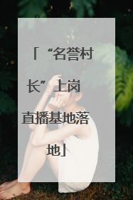 “名誉村长”上岗 直播基地落地