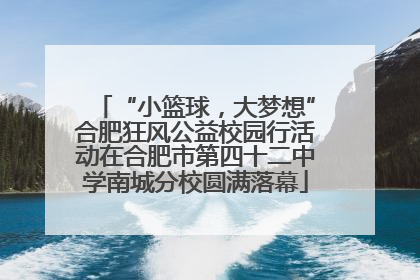 “小篮球，大梦想”合肥狂风公益校园行活动在合肥市第四十二中学南城分校圆满落幕