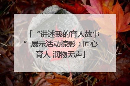 “讲述我的育人故事”展示活动掠影：匠心育人 润物无声
