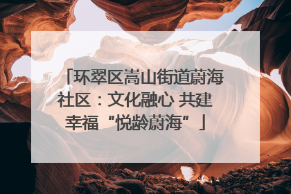 环翠区嵩山街道蔚海社区：文化融心 共建幸福“悦龄蔚海”