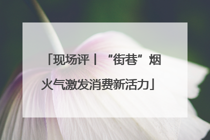 现场评丨“街巷”烟火气激发消费新活力