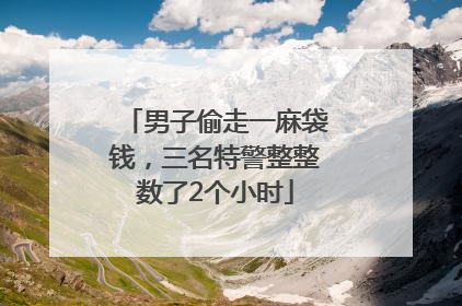 男子偷走一麻袋钱，三名特警整整数了2个小时