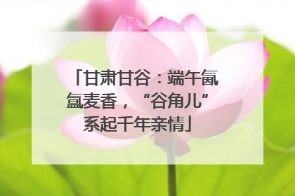甘肃甘谷：端午氤氲麦香，“谷角儿”系起千年亲情