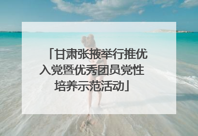甘肃张掖举行推优入党暨优秀团员党性培养示范活动