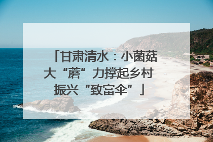 甘肃清水：小菌菇大“蘑”力撑起乡村振兴“致富伞”