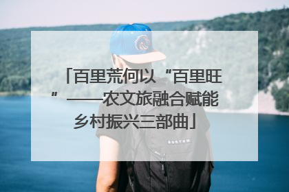 百里荒何以“百里旺”——农文旅融合赋能乡村振兴三部曲