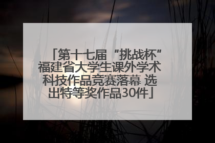 第十七届“挑战杯”福建省大学生课外学术科技作品竞赛落幕 选出特等奖作品30件