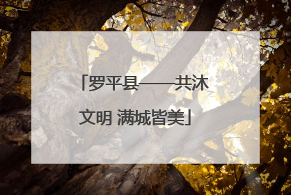 罗平县——共沐文明 满城皆美