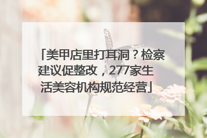 美甲店里打耳洞？检察建议促整改，277家生活美容机构规范经营