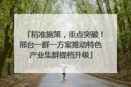 精准施策，重点突破！邢台一群一方案推动特色产业集群提档升级