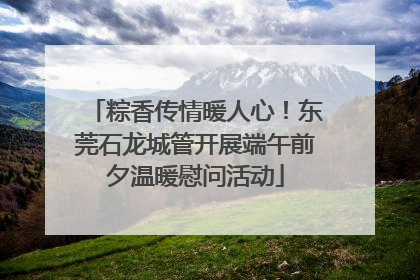 粽香传情暖人心！东莞石龙城管开展端午前夕温暖慰问活动
