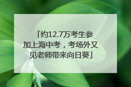 约12.7万考生参加上海中考，考场外又见老师带来向日葵