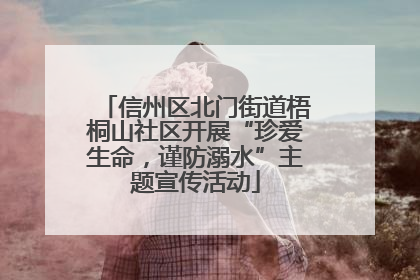 信州区北门街道梧桐山社区开展“珍爱生命，谨防溺水”主题宣传活动