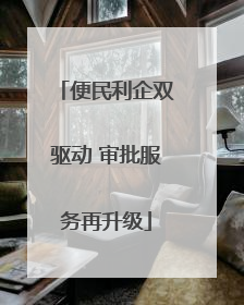 便民利企双驱动 审批服务再升级