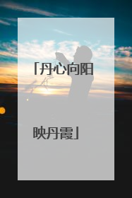丹心向阳映丹霞
