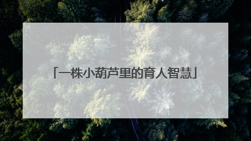 一株小葫芦里的育人智慧