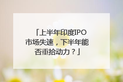 上半年印度IPO市场失速，下半年能否重拾动力？