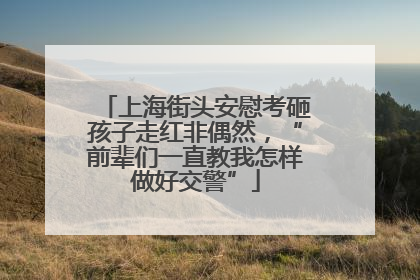 上海街头安慰考砸孩子走红非偶然，“前辈们一直教我怎样做好交警”