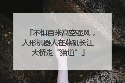 不惧百米高空强风，人形机器人在燕矶长江大桥走“猫道”