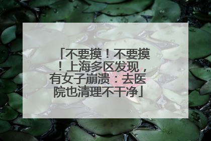 不要摸！不要摸！上海多区发现，有女子崩溃：去医院也清理不干净