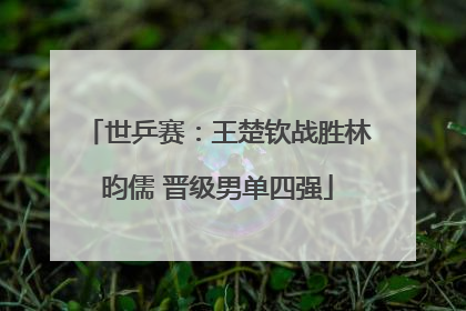 世乒赛：王楚钦战胜林昀儒 晋级男单四强