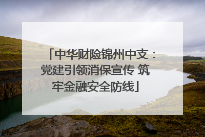 中华财险锦州中支：党建引领消保宣传 筑牢金融安全防线