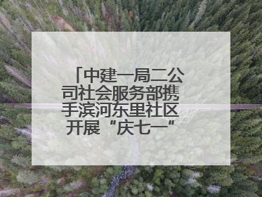 中建一局二公司社会服务部携手滨河东里社区开展“庆七一”联建共建活动