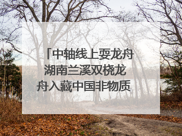 中轴线上耍龙舟 湖南兰溪双桡龙舟入藏中国非物质文化遗产馆