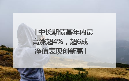 中长期债基年内最高涨超4%，超6成净值表现创新高