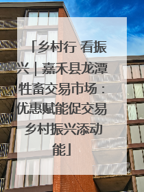 乡村行 看振兴｜嘉禾县龙潭牲畜交易市场：优惠赋能促交易 乡村振兴添动能