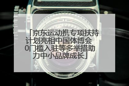 京东运动携专项扶持计划亮相中国体博会 0门槛入驻等多举措助力中小品牌成长