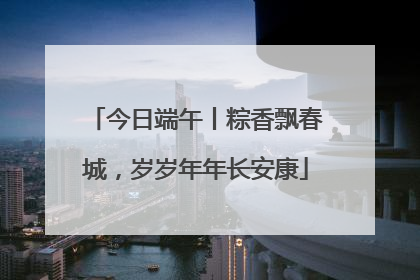 今日端午丨粽香飘春城，岁岁年年长安康