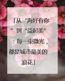 从“海好有你”到“益起美”：每一束微光，都是城市最美的浪花