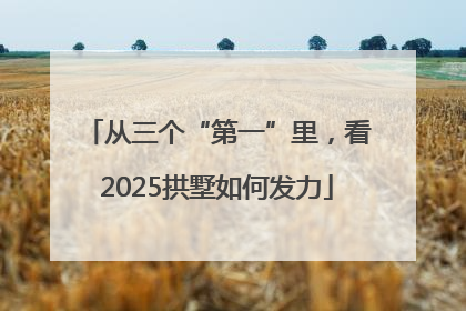 从三个“第一”里，看2025拱墅如何发力