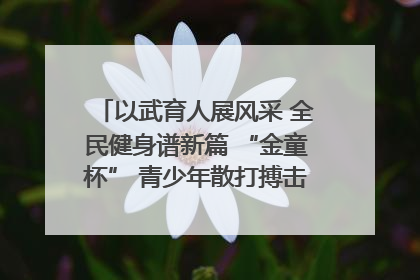 以武育人展风采 全民健身谱新篇 “金童杯” 青少年散打搏击邀请赛圆满落幕