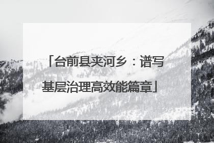 台前县夹河乡：谱写基层治理高效能篇章