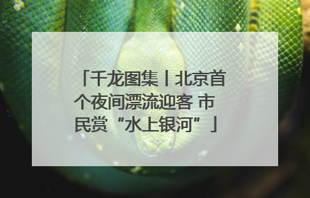 千龙图集丨北京首个夜间漂流迎客 市民赏“水上银河”