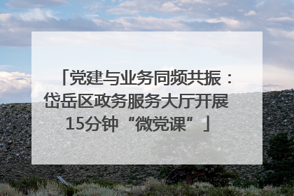 党建与业务同频共振：岱岳区政务服务大厅开展15分钟“微党课”