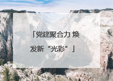 党建聚合力 焕发新“光彩”