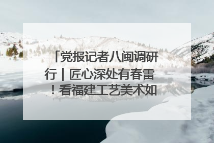 党报记者八闽调研行｜匠心深处有春雷！看福建工艺美术如何创新表达