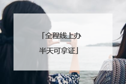 全程线上办 半天可拿证