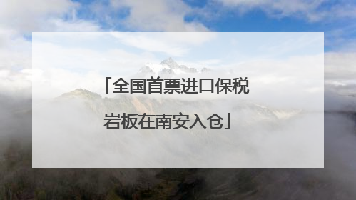 全国首票进口保税岩板在南安入仓
