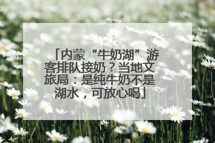 内蒙“牛奶湖”游客排队接奶？当地文旅局：是纯牛奶不是湖水，可放心喝