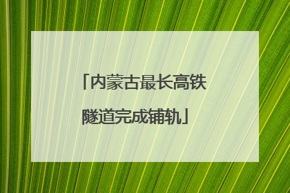内蒙古最长高铁隧道完成铺轨