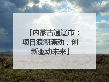内蒙古通辽市：项目浪潮涌动，创新驱动未来