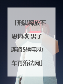 刑满释放不思悔改 男子连盗5辆电动车再落法网